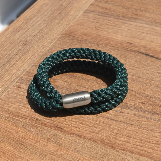 Double Wrap Bracelet – Dark Green
